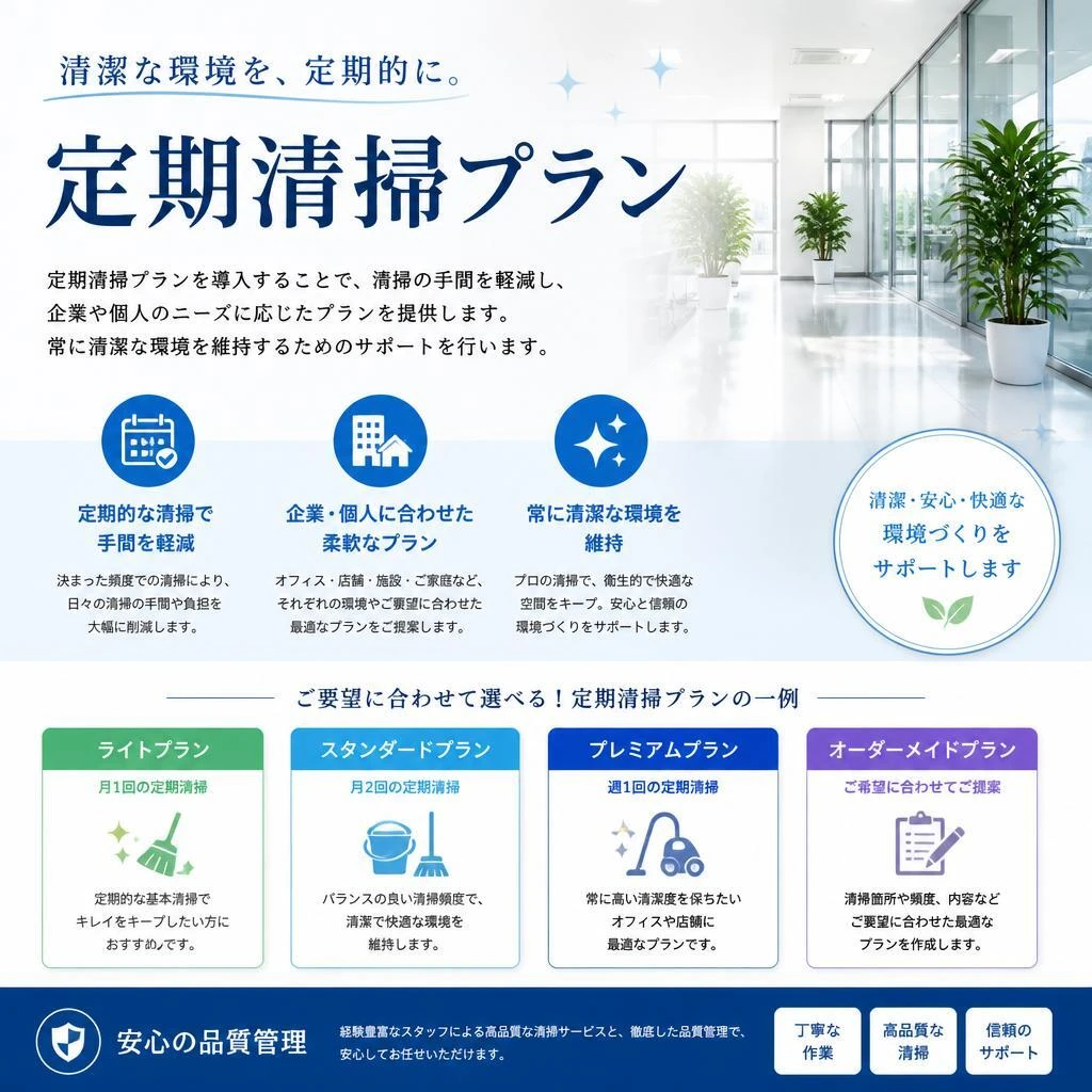 定期清掃プランのご案内