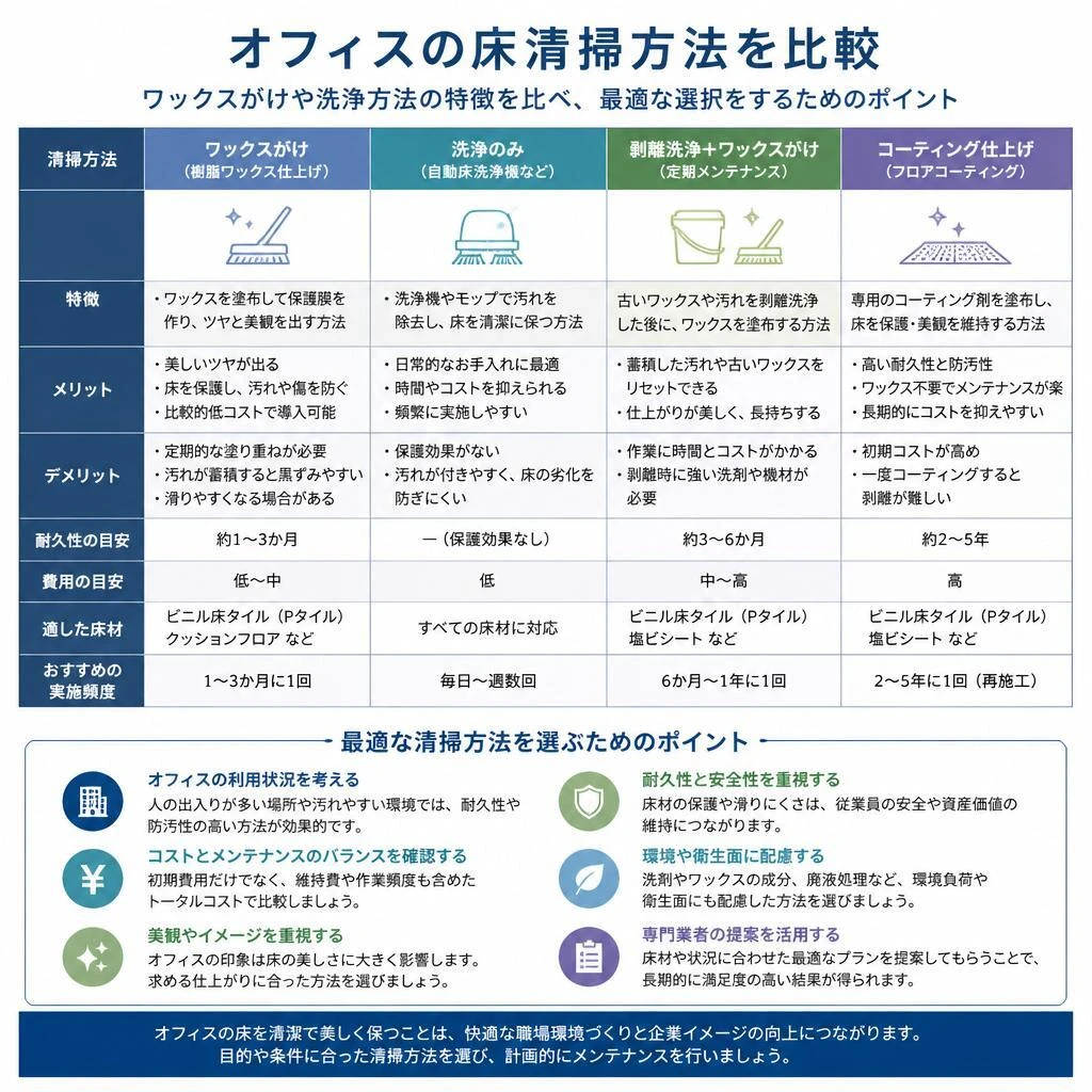 床清掃の種類と選び方