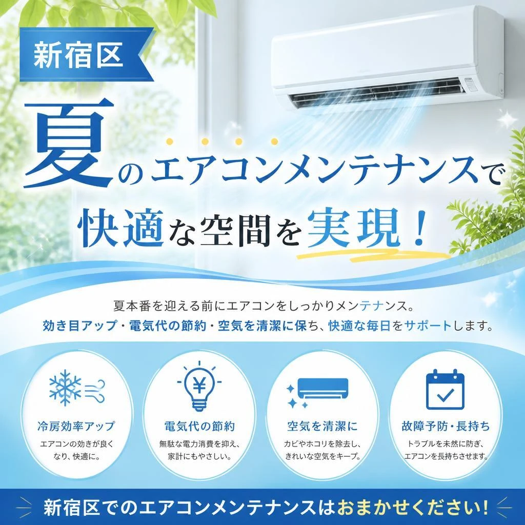 新宿区の夏のエアコンメンテナンスで快適な空間を実現！
