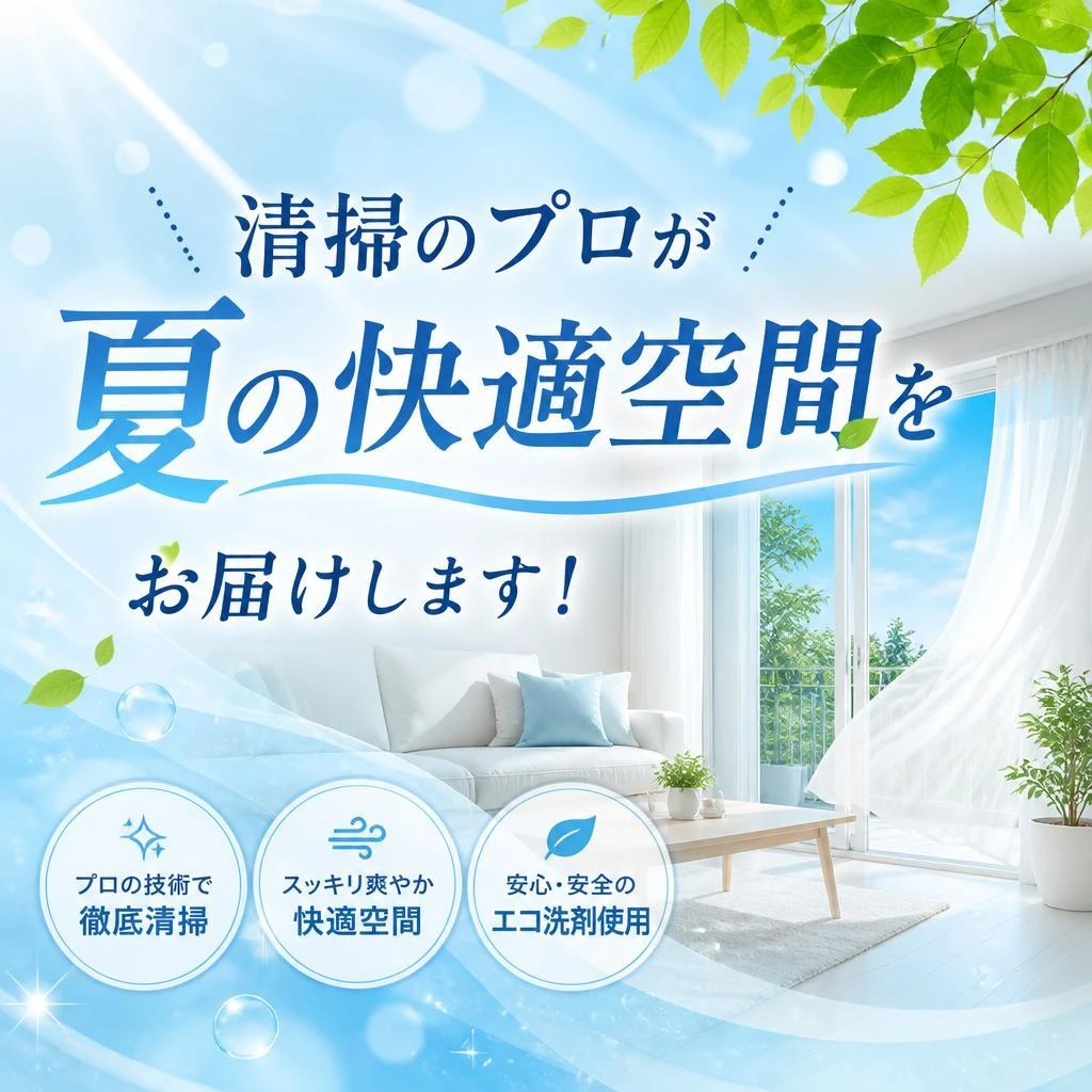 清掃のプロが夏の快適空間をお届けします！