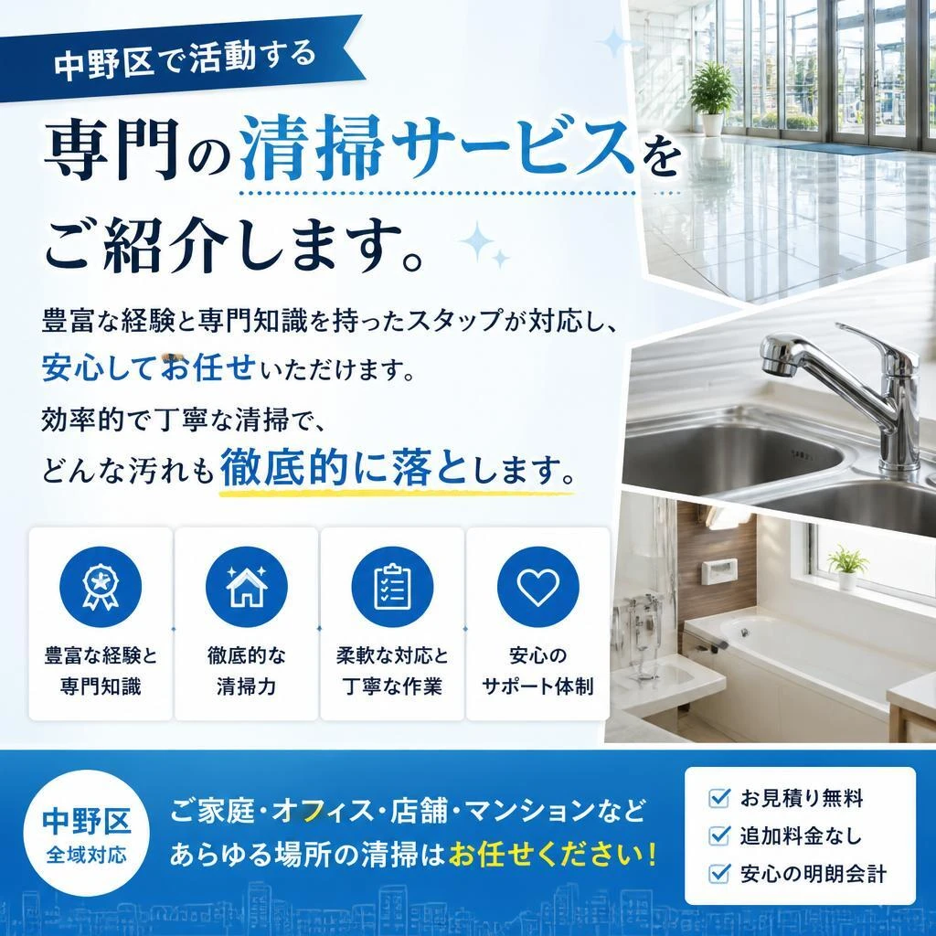中野区の清掃サービスの特徴