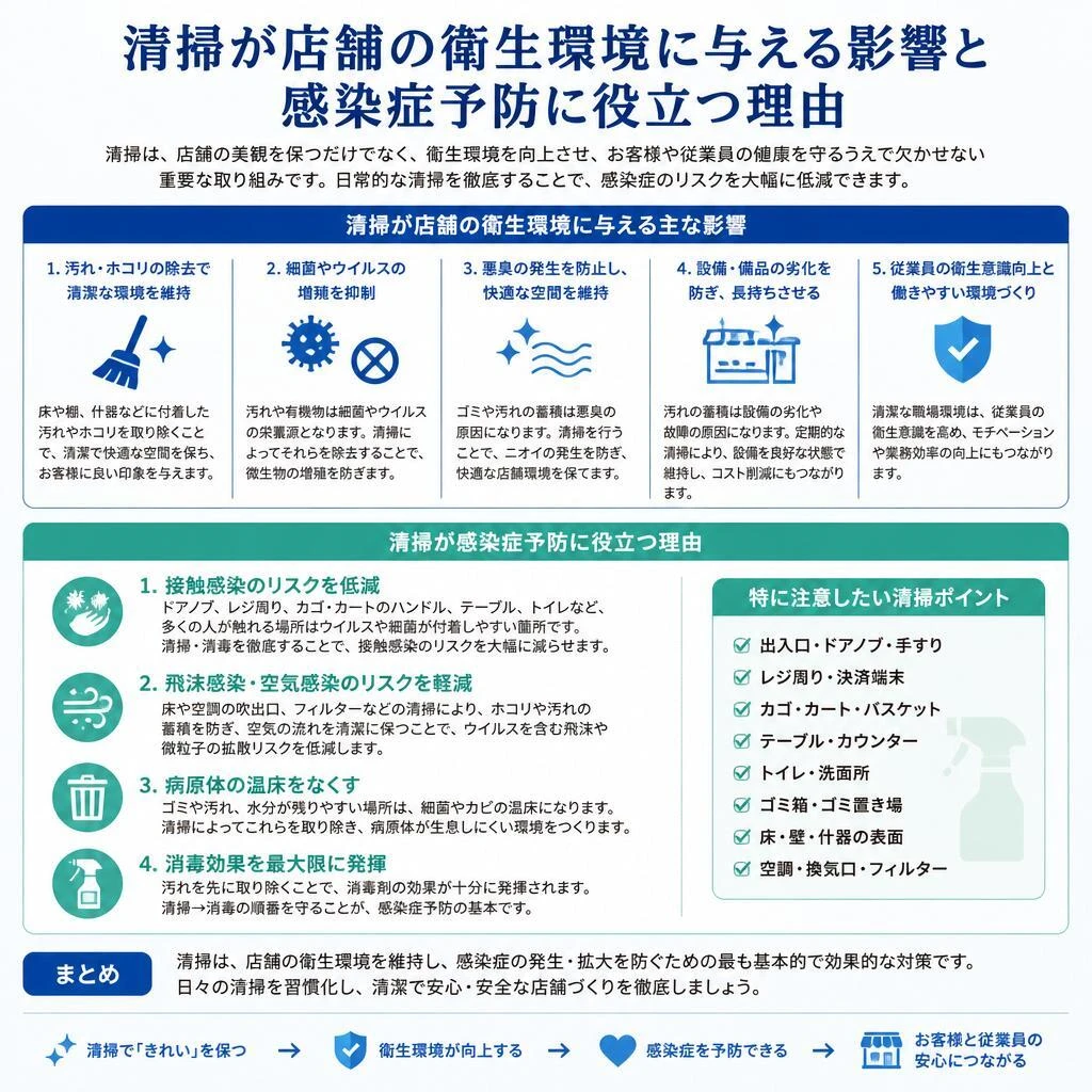 2. 清掃がもたらす衛生環境のメリット