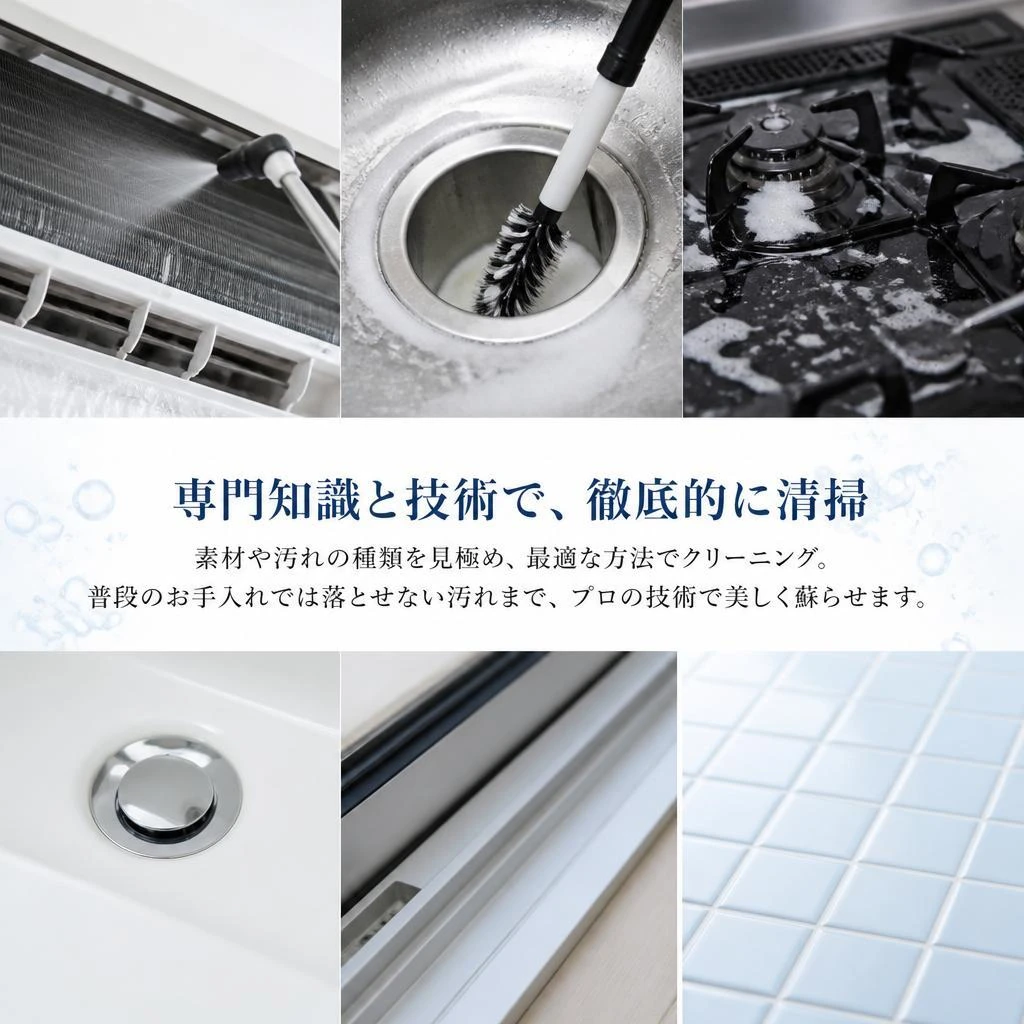 プロの清掃スタッフによるサービス