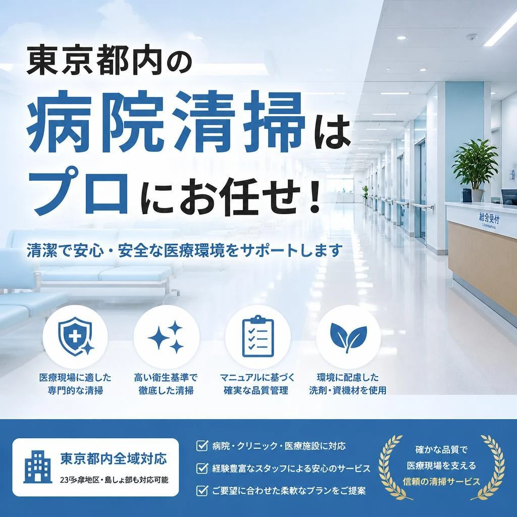 東京都内の病院清掃はプロにお任せ！