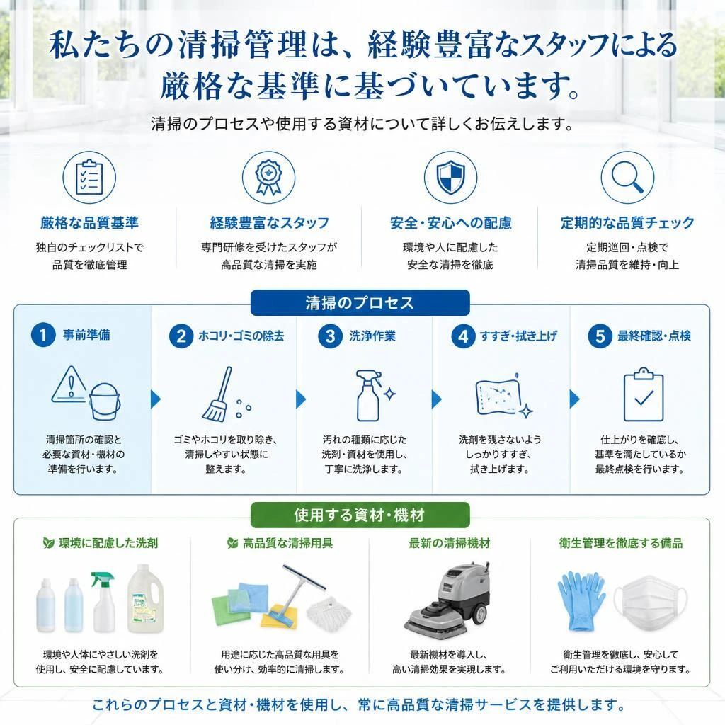 徹底した清掃管理体制