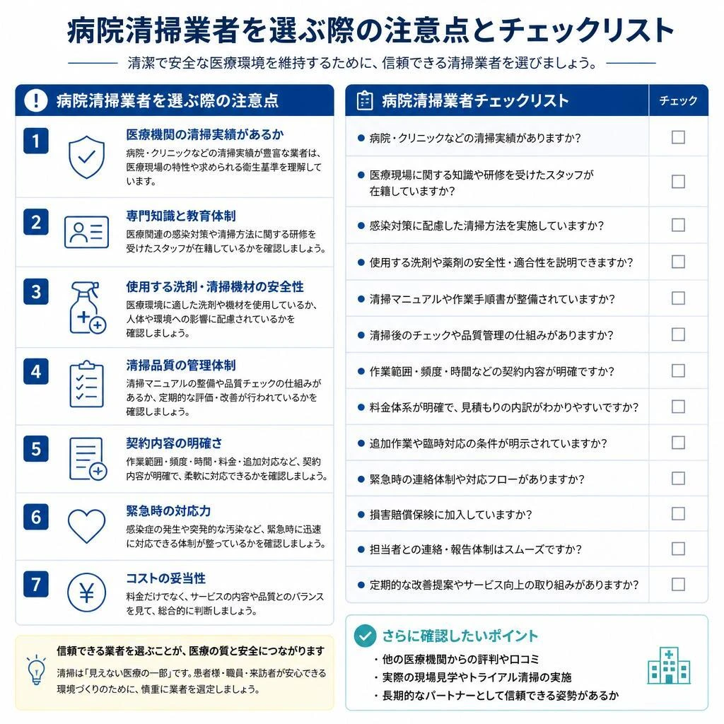 選ぶべき清掃業者のポイント