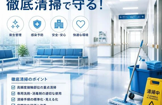 病院環境を徹底清掃で守る！