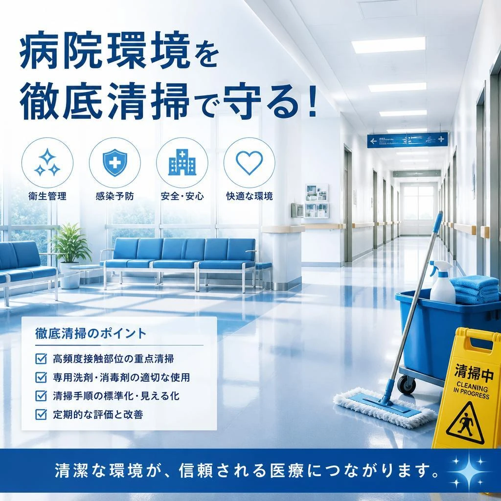 病院環境を徹底清掃で守る！