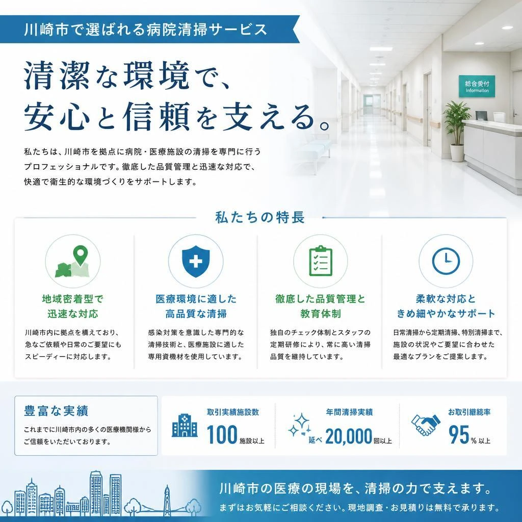 川崎市の病院清掃サービス