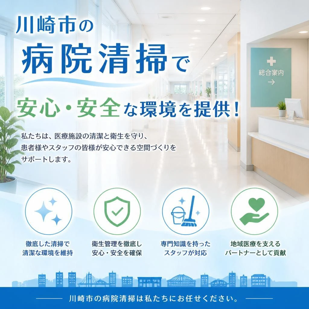 川崎市の病院清掃で安心・安全な環境を提供！