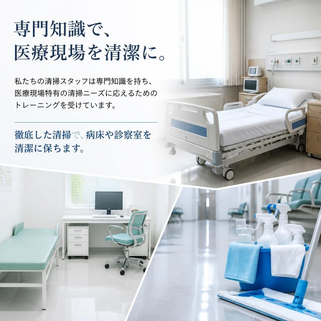 確かな清掃技術で衛生管理をサポート