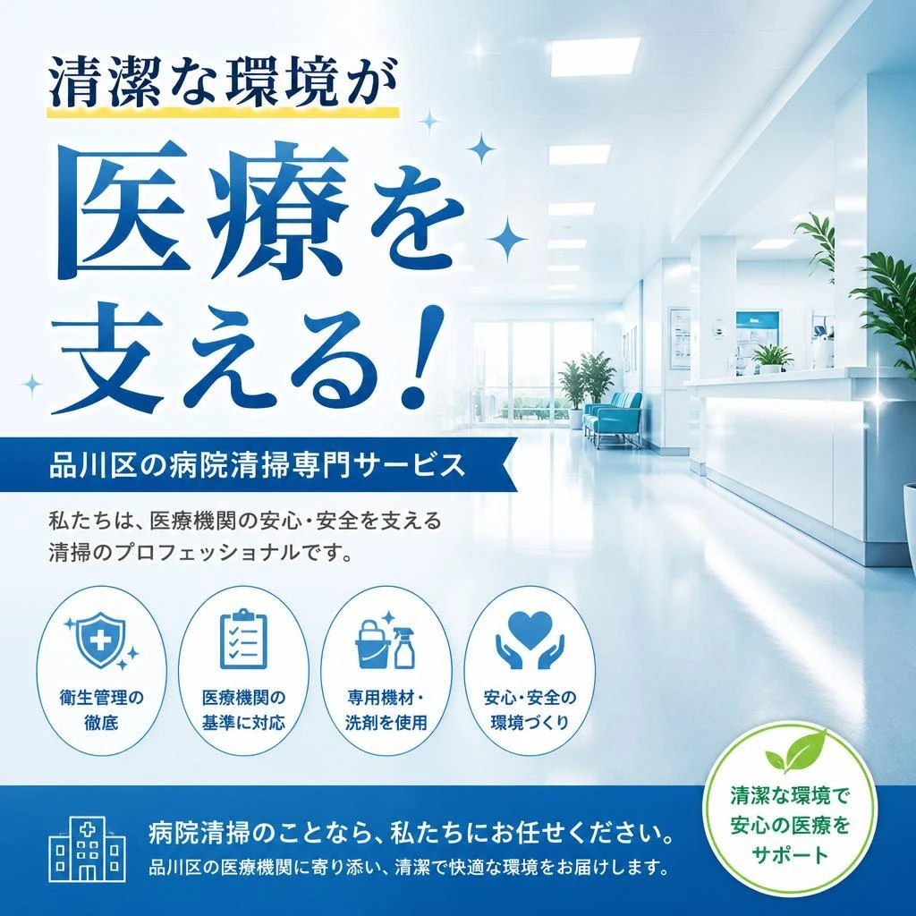 清潔な環境が医療を支える！品川区の病院清掃専門サービス