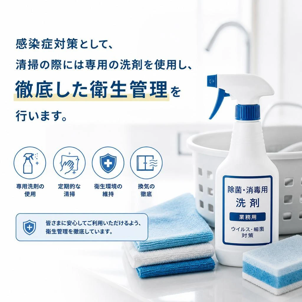 感染症予防のための徹底した管理