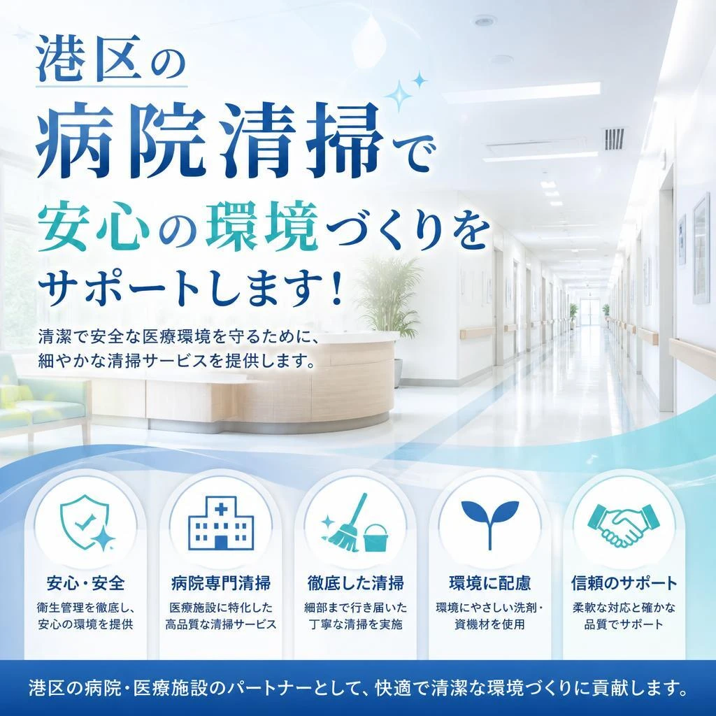 港区の病院清掃で安心の環境づくりをサポートします！